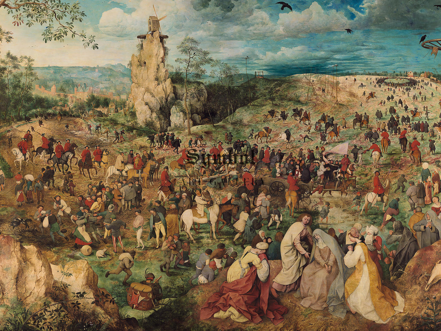 The Procession to Calvary by Pieter Brueghel l'Ancien 1564, Museum Quality Oil Painting, Classical Art Poster, home decor, Housewarming art Gift
