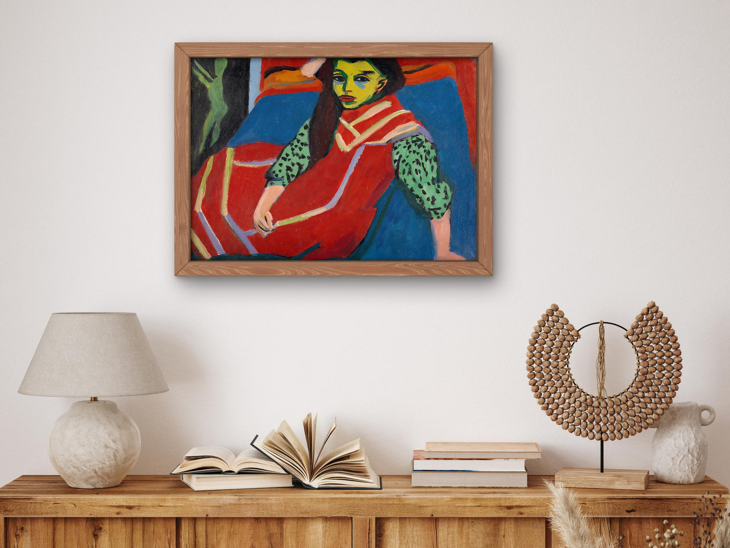 Fille assise by Ernst Ludwig Kirchner 1910, Museum Quality Oil Painting, Modern Art home decor, wall art