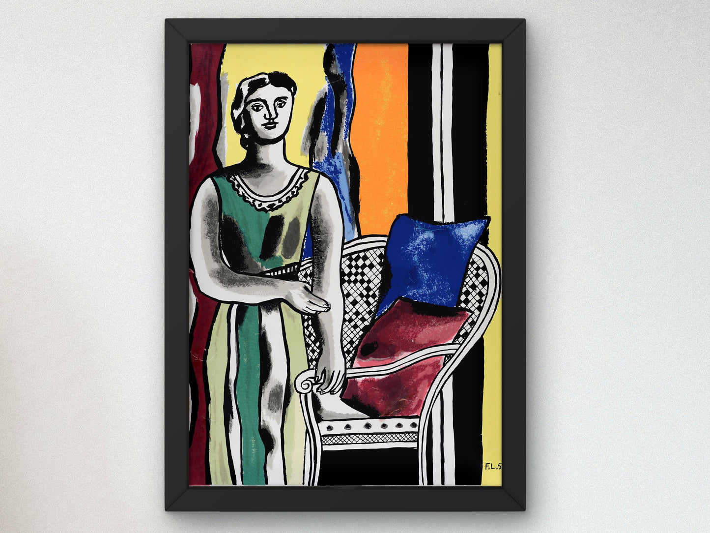 Woman in an Armchair by Fernand Leger, 1953, Art, Museum Quality Oil Painting, Modern Art home decor, wall art Gift Housewarming