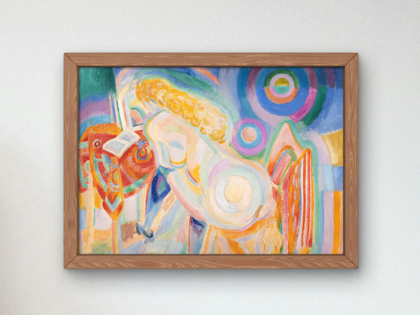 Femme nue lisant by Robert Delaunay 1920, Museum Quality Print, Modern art, home Deco Wall art Poster Housewarming art Gift