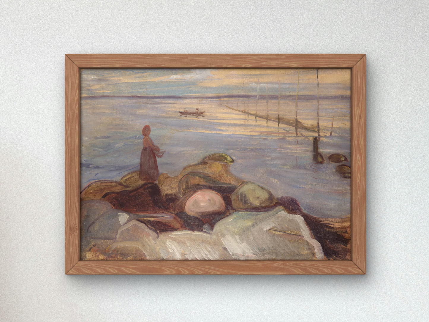 Bord de mer by Edvard Munch 1898, Museum Quality Oil Painting Print, Expressionism art, Modern Art, Housewarming Wall art Gift