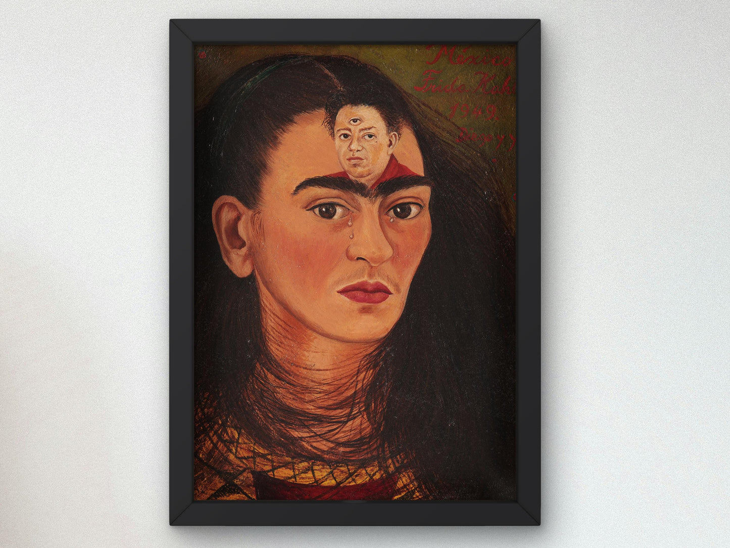 Diego and I by Frida Kahlo 1949, Museum Quality Print, Modern art, home Deco Wall art Poster Housewarming art Gift