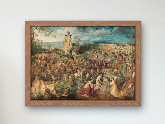 The Procession to Calvary by Pieter Brueghel l'Ancien 1564, Museum Quality Oil Painting, Classical Art Poster, home decor, Housewarming art Gift
