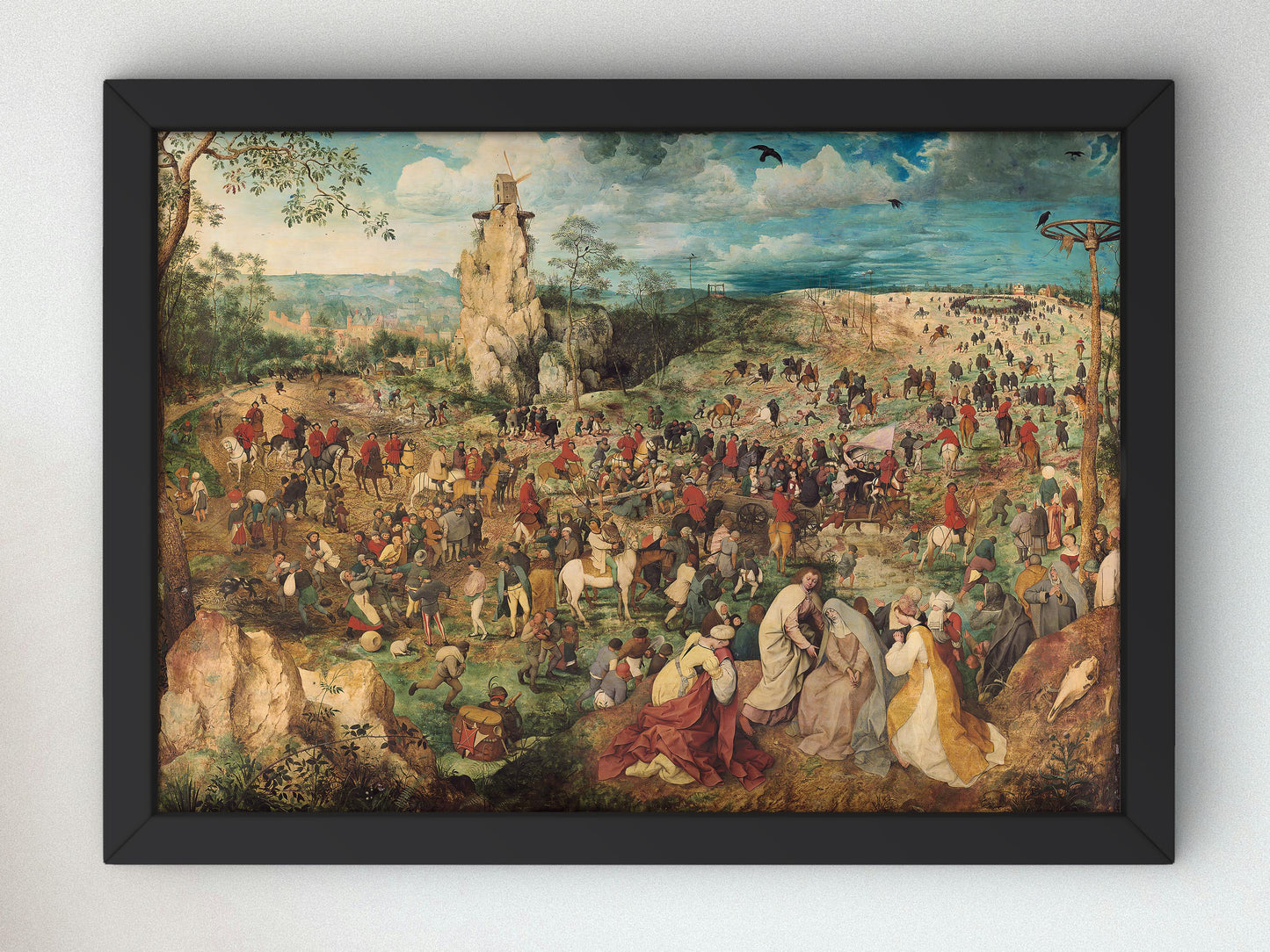 The Procession to Calvary by Pieter Brueghel l'Ancien 1564, Museum Quality Oil Painting, Classical Art Poster, home decor, Housewarming art Gift