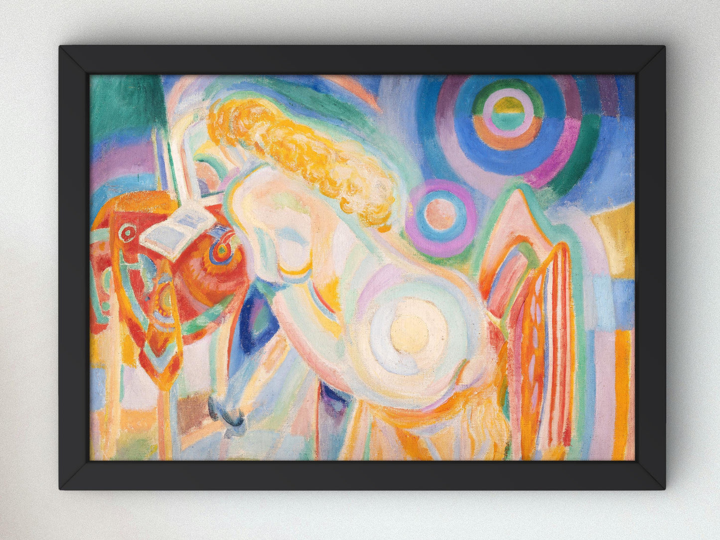 Femme nue lisant by Robert Delaunay 1920, Museum Quality Print, Modern art, home Deco Wall art Poster Housewarming art Gift
