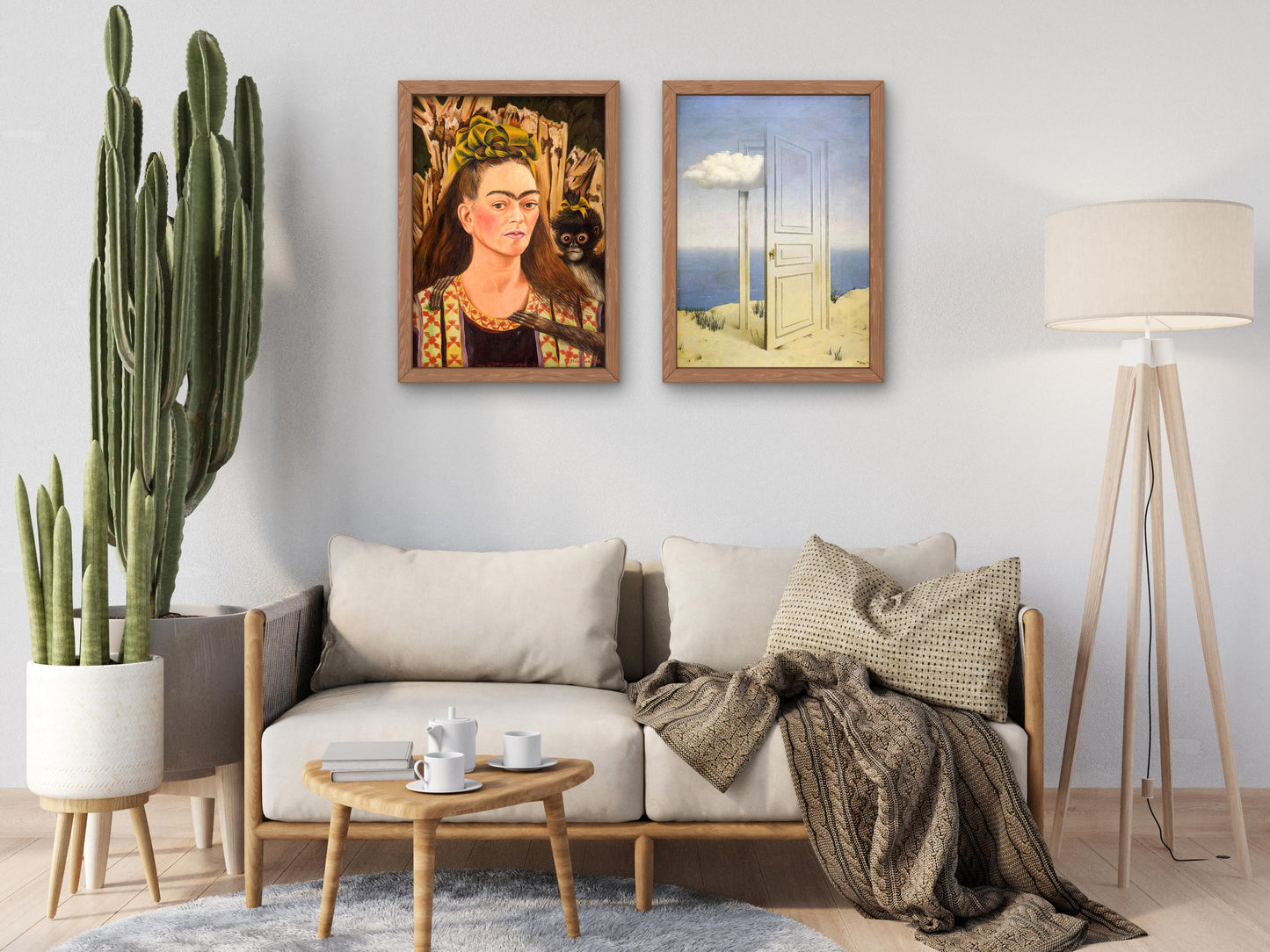 Self-Portrait with Monkey by Frida Kahlo 1945, Museum Quality Print, Modern art, home Deco Wall art Poster Housewarming art Gift