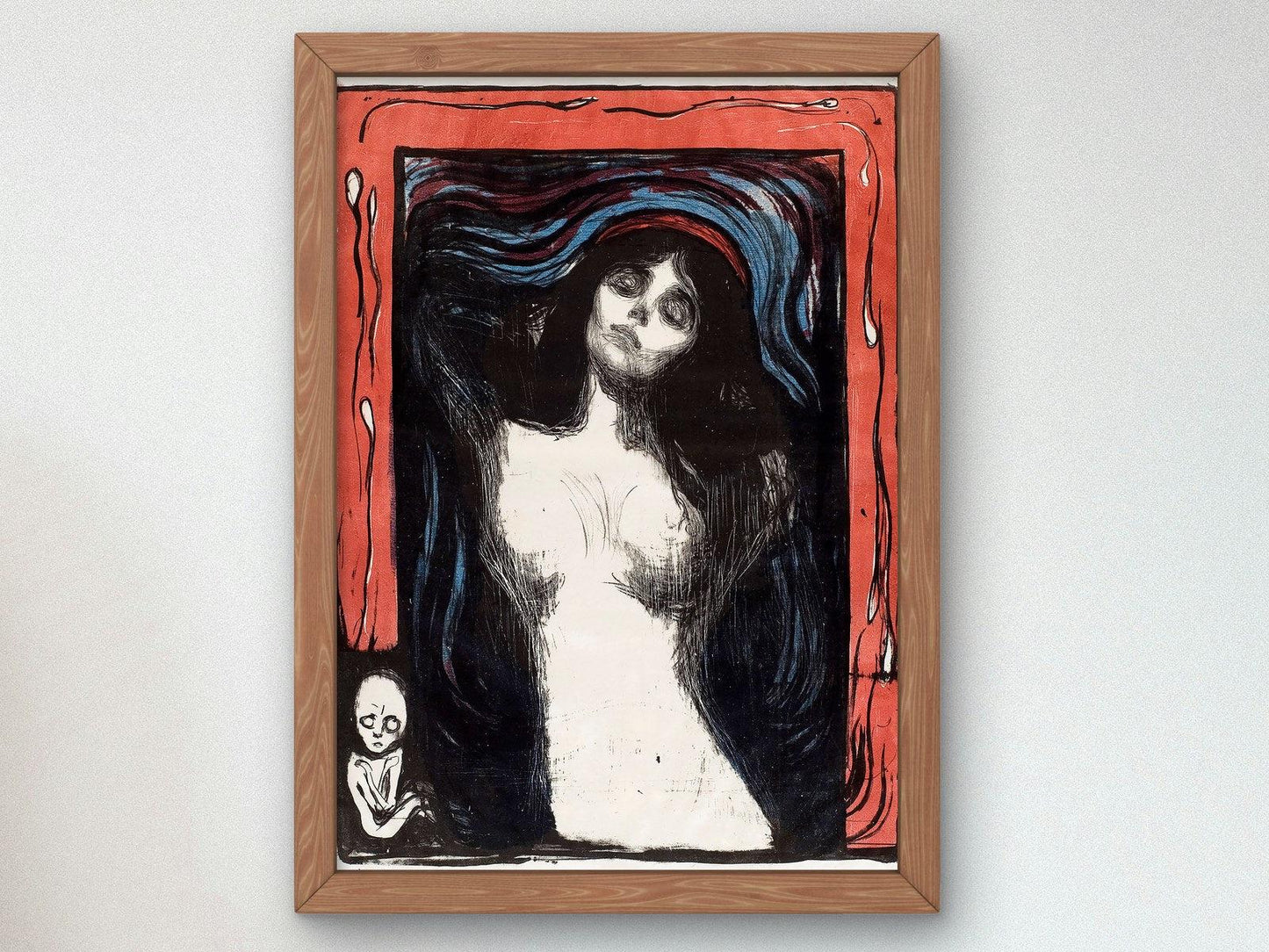 Madonna by Edvard Munch 1895, Museum Quality Oil Painting Print, Expressionism art, Modern Art, Housewarming Wall art Gift