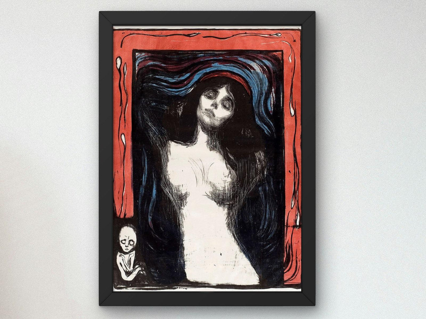 Madonna by Edvard Munch 1895, Museum Quality Oil Painting Print, Expressionism art, Modern Art, Housewarming Wall art Gift