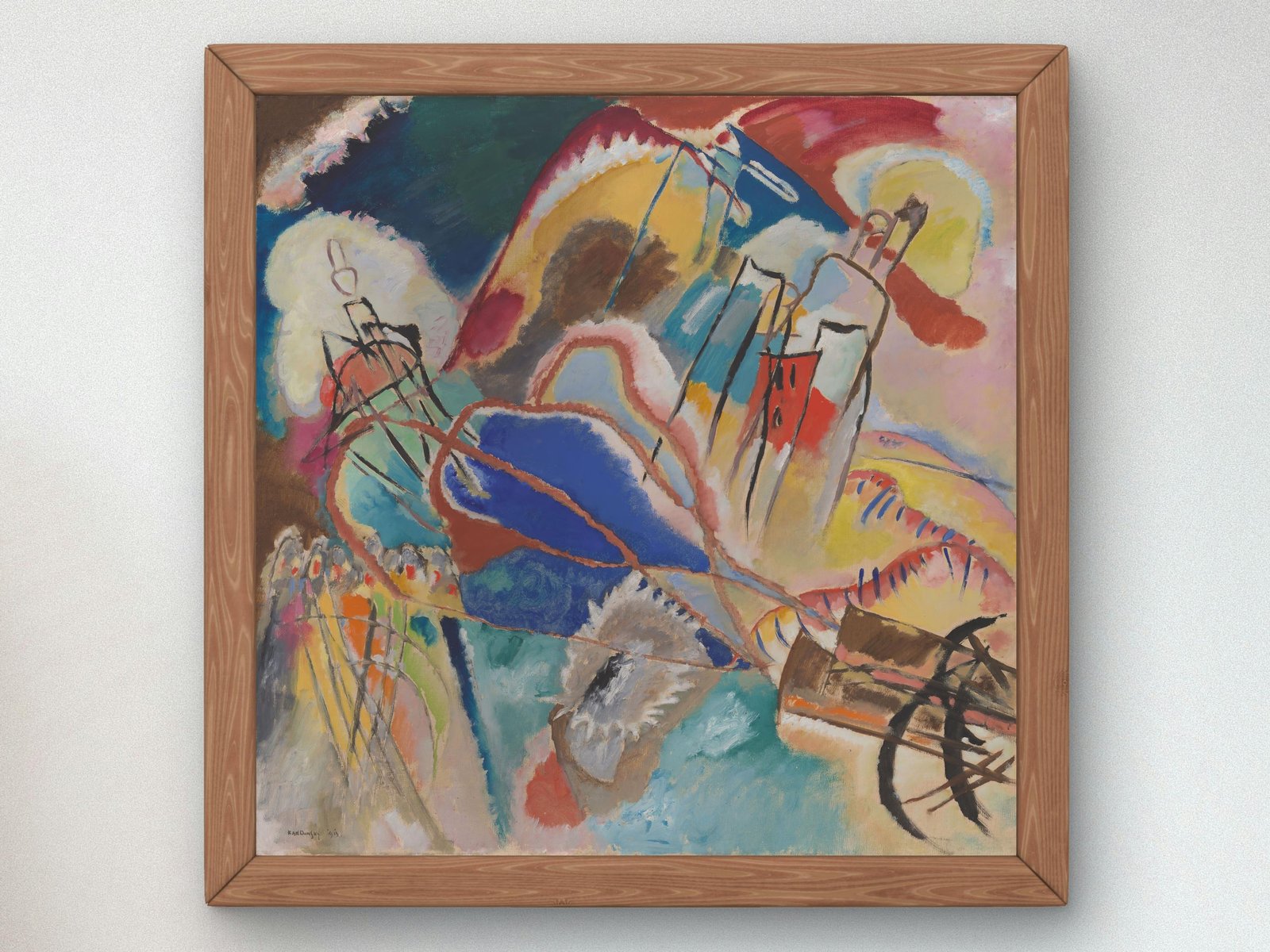 Improvisation No 30 Cannons by Vasily Kandinsky, 1913, Cubism and Abstract Art, fine art print