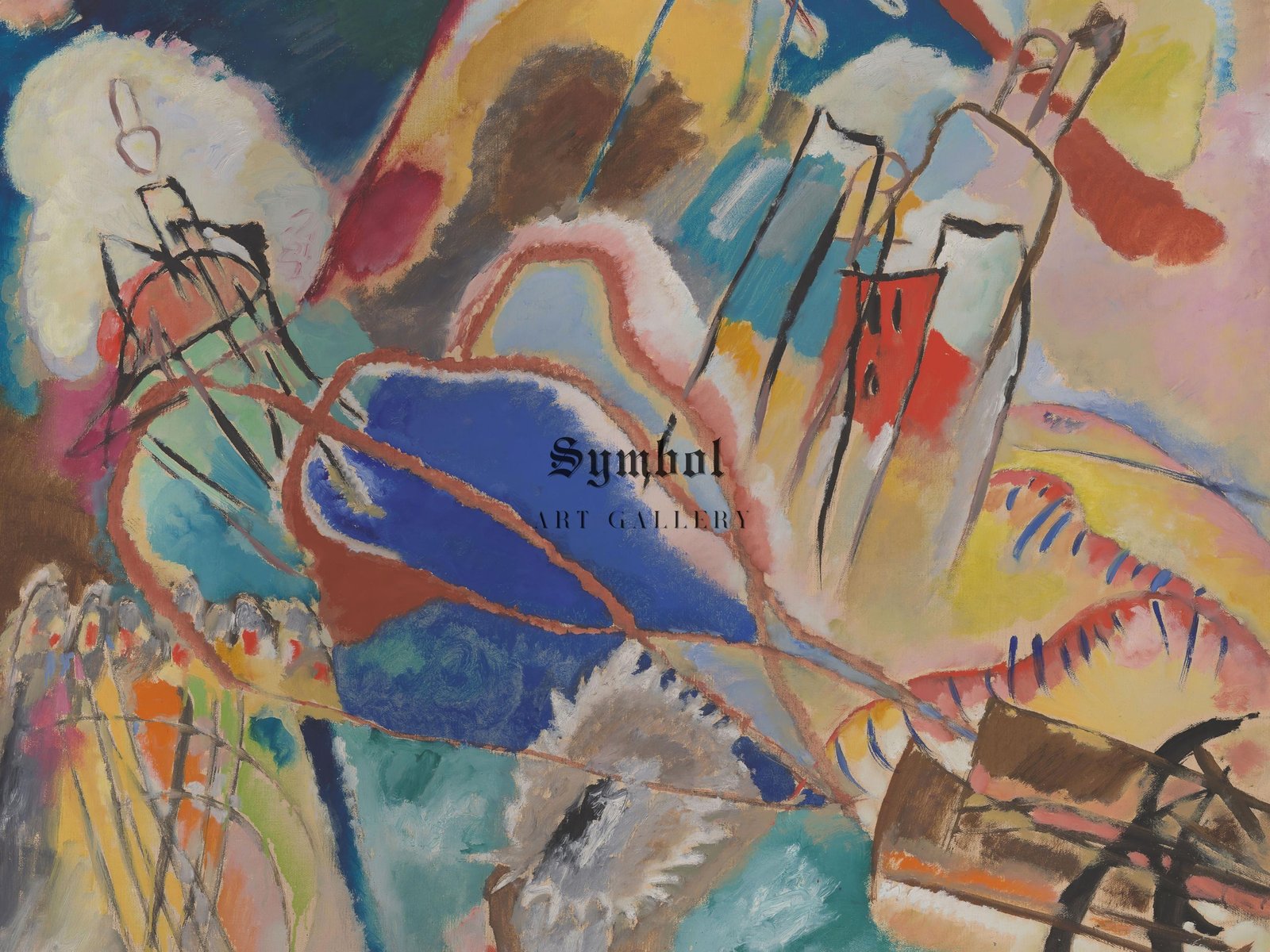 Improvisation No 30 Cannons by Vasily Kandinsky, 1913, Cubism and Abstract Art, fine art print