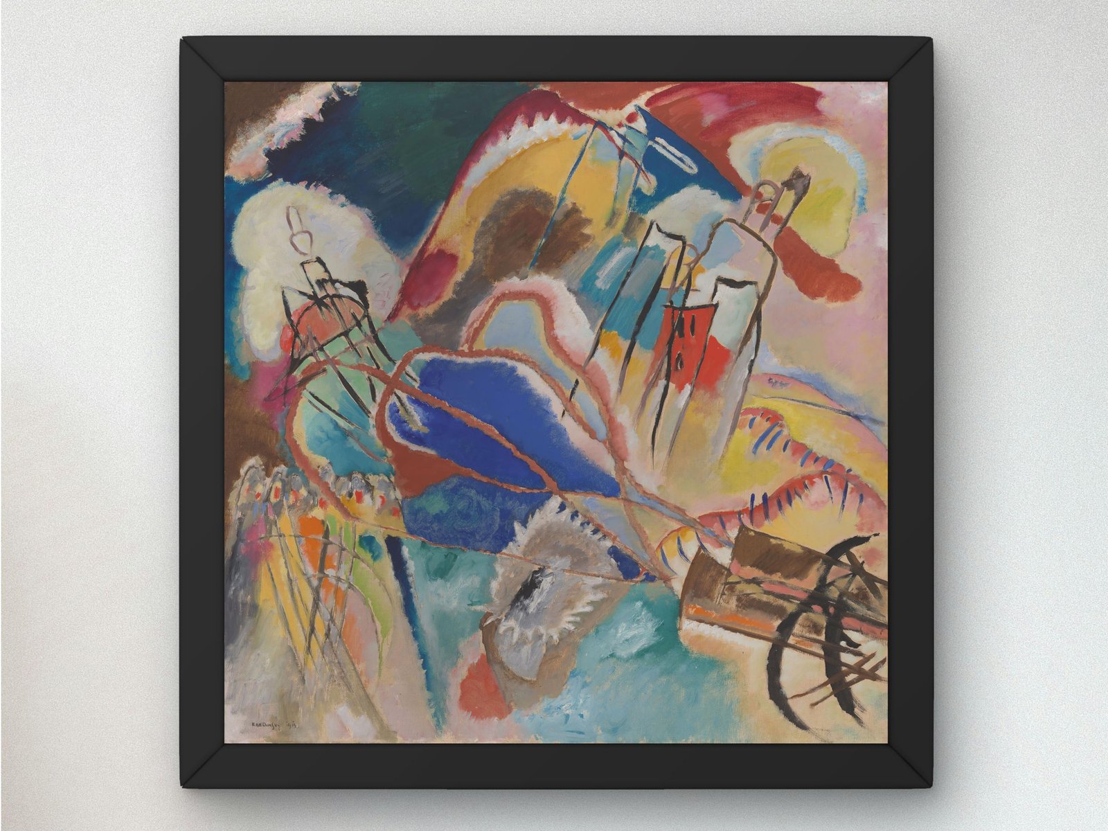 Improvisation No 30 Cannons by Vasily Kandinsky, 1913, Cubism and Abstract Art, fine art print