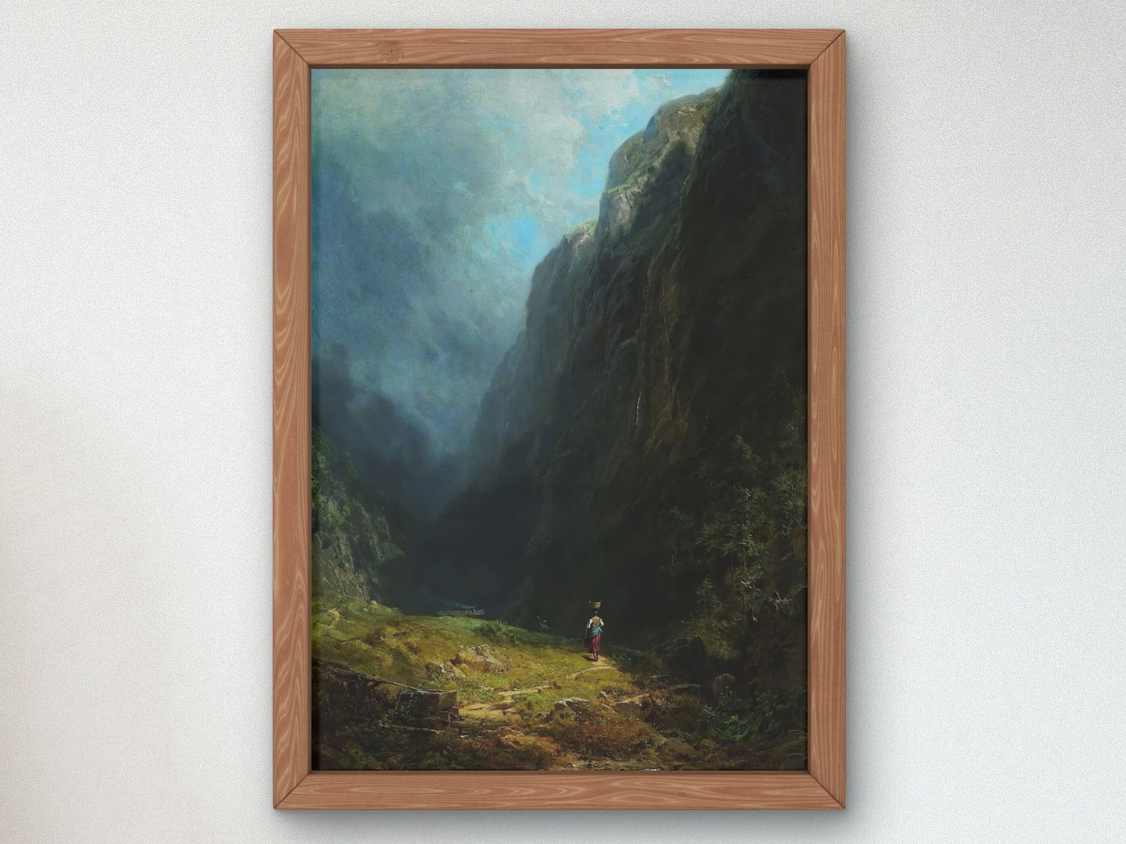 In the Alpine High Valley by Carl Spitzweg, 1871, Romanticism and Classical Landscapes, fine art print
