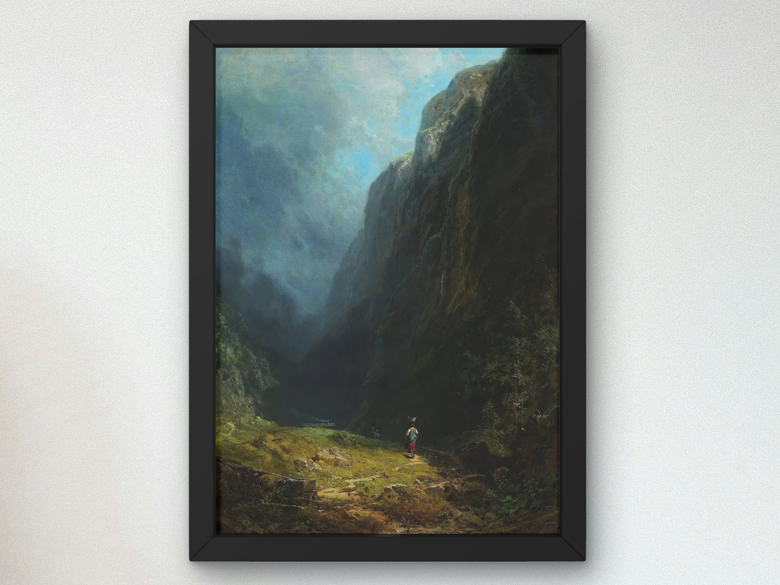In the Alpine High Valley by Carl Spitzweg, 1871, Romanticism and Classical Landscapes, fine art print
