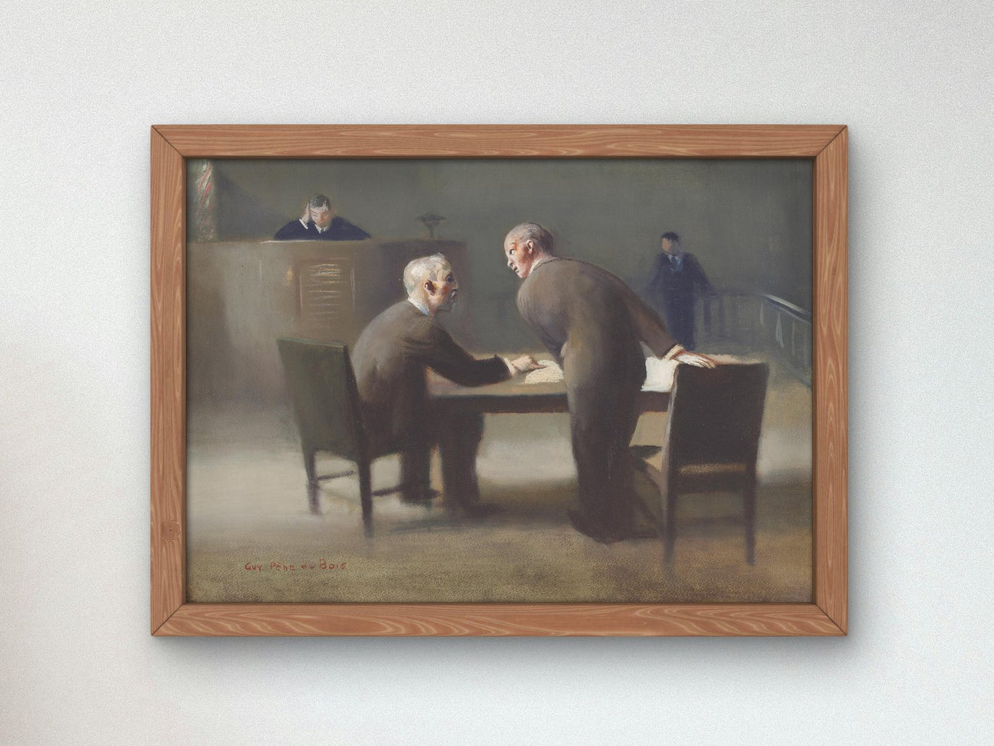 In the Courtroom by Guy Pene du Bois, 1940, Art Deco and American Modernism, fine art print