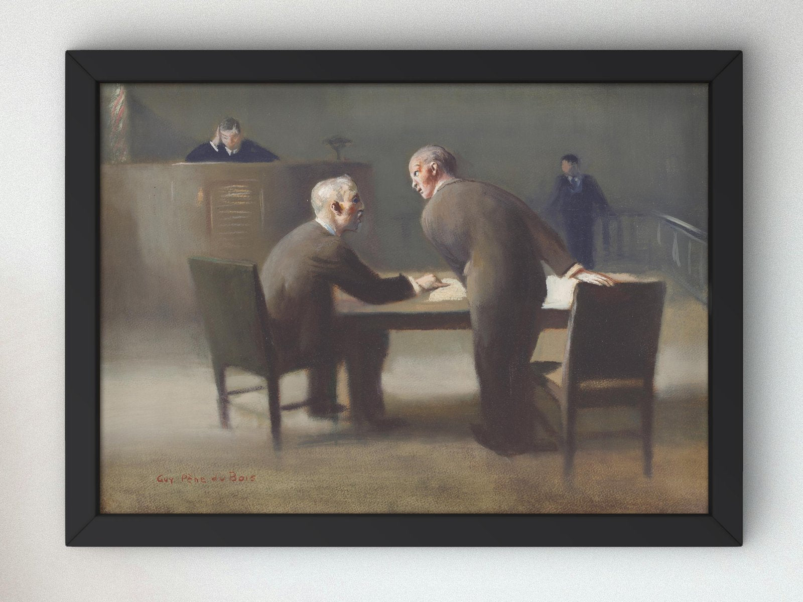 In the Courtroom by Guy Pene du Bois, 1940, Art Deco and American Modernism, fine art print