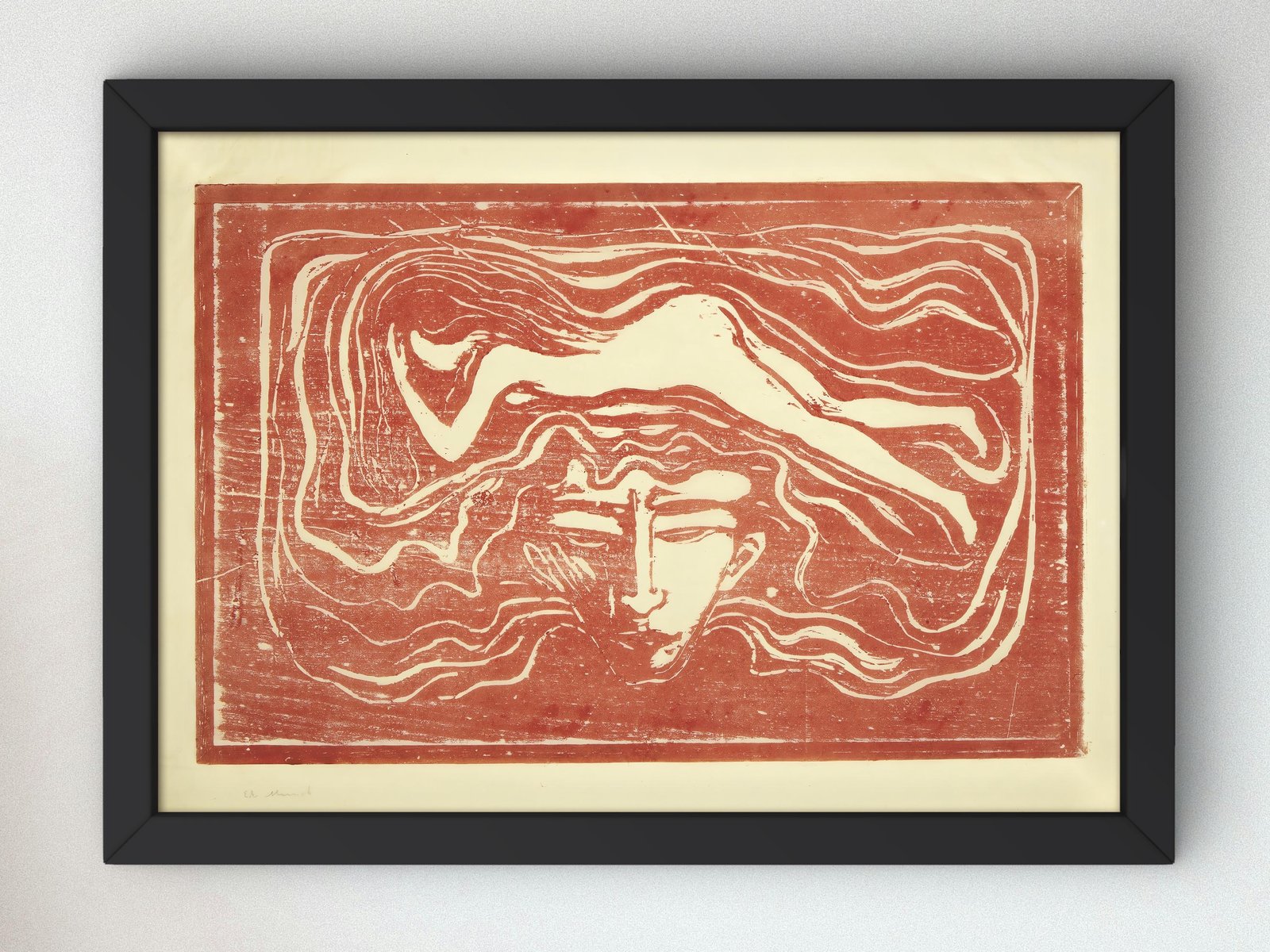 In the Man's Brain by Edvard Munch, 1897, Expressionism, fine art print