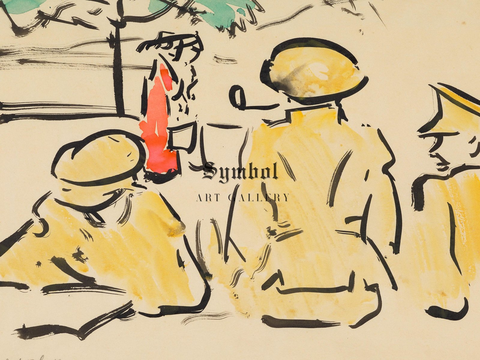 In the Park Sylvan by Francis Cadell, 1915, Art Deco and American Modernism, fine art print