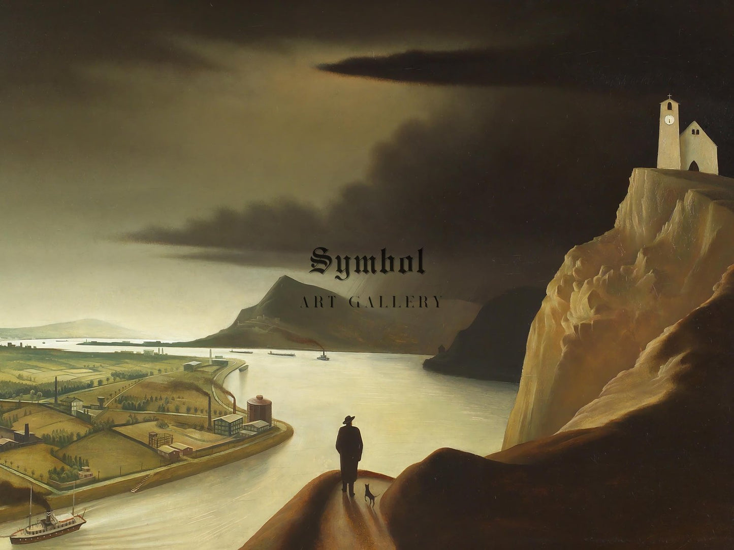 Industrial Landscape by Franz Sedlacek, 1934, Art Deco and American Modernism, fine art print