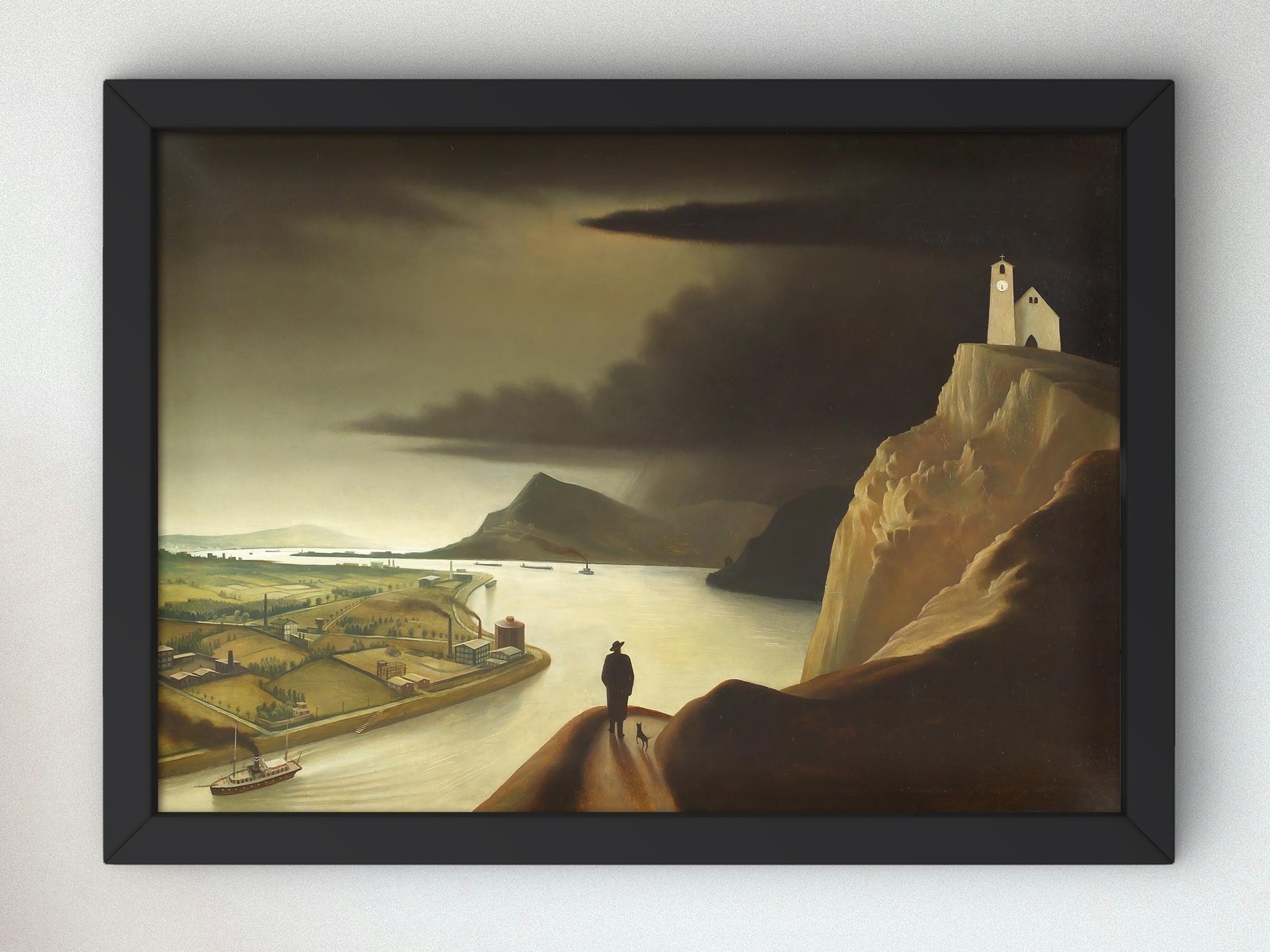 Industrial Landscape by Franz Sedlacek, 1934, Art Deco and American Modernism, fine art print