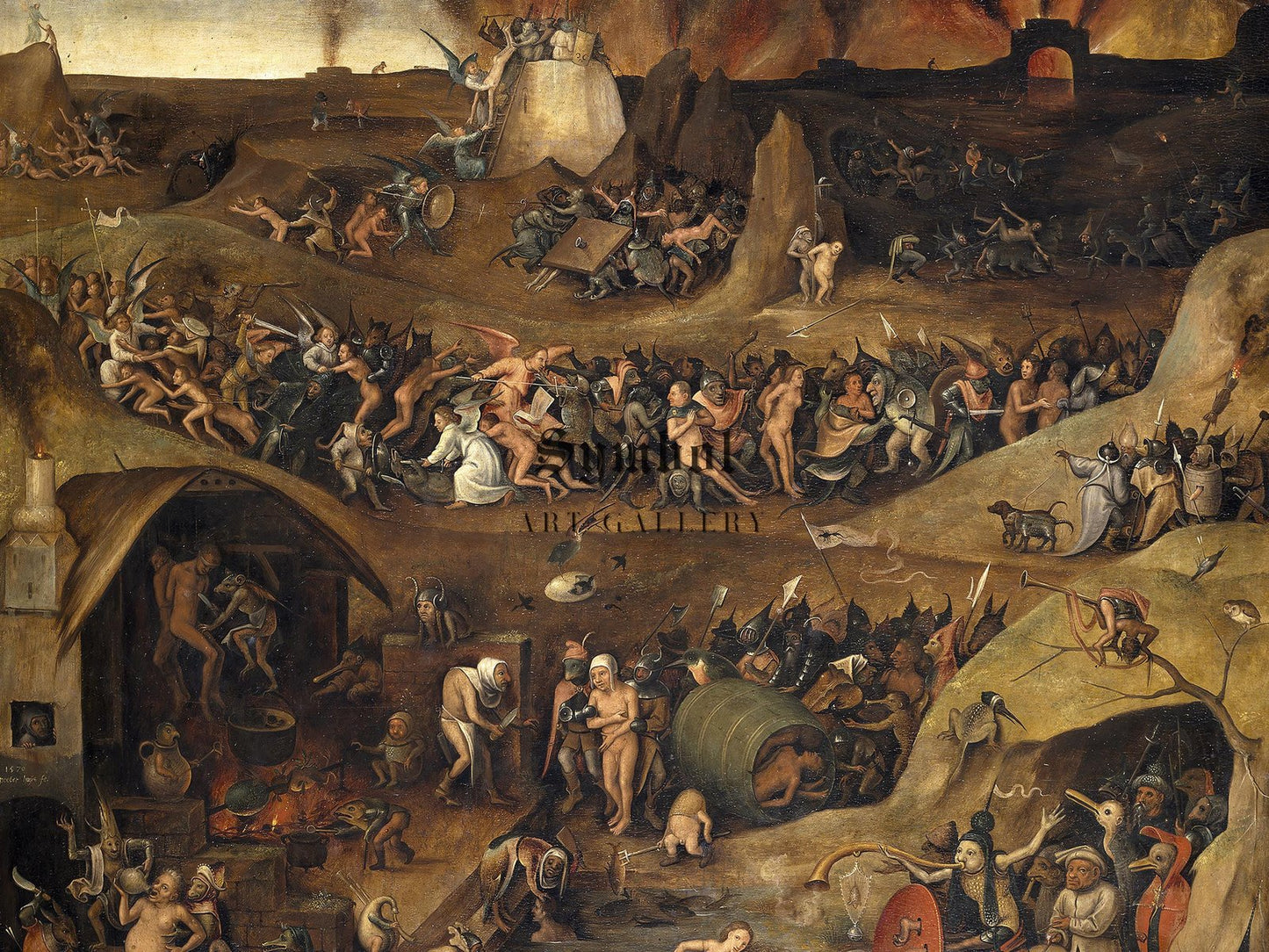 Inferno by Pieter Huys, 1570, Baroque and Chiaroscuro, fine art print