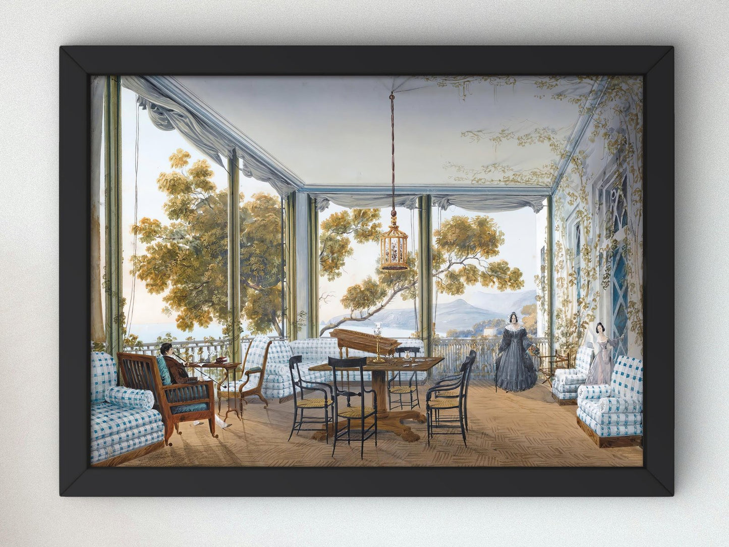 Interior in the Naryshkin Palace of Miskhor by Carlo Bossoli, 1842, Romanticism and Classical Landscapes, fine art print