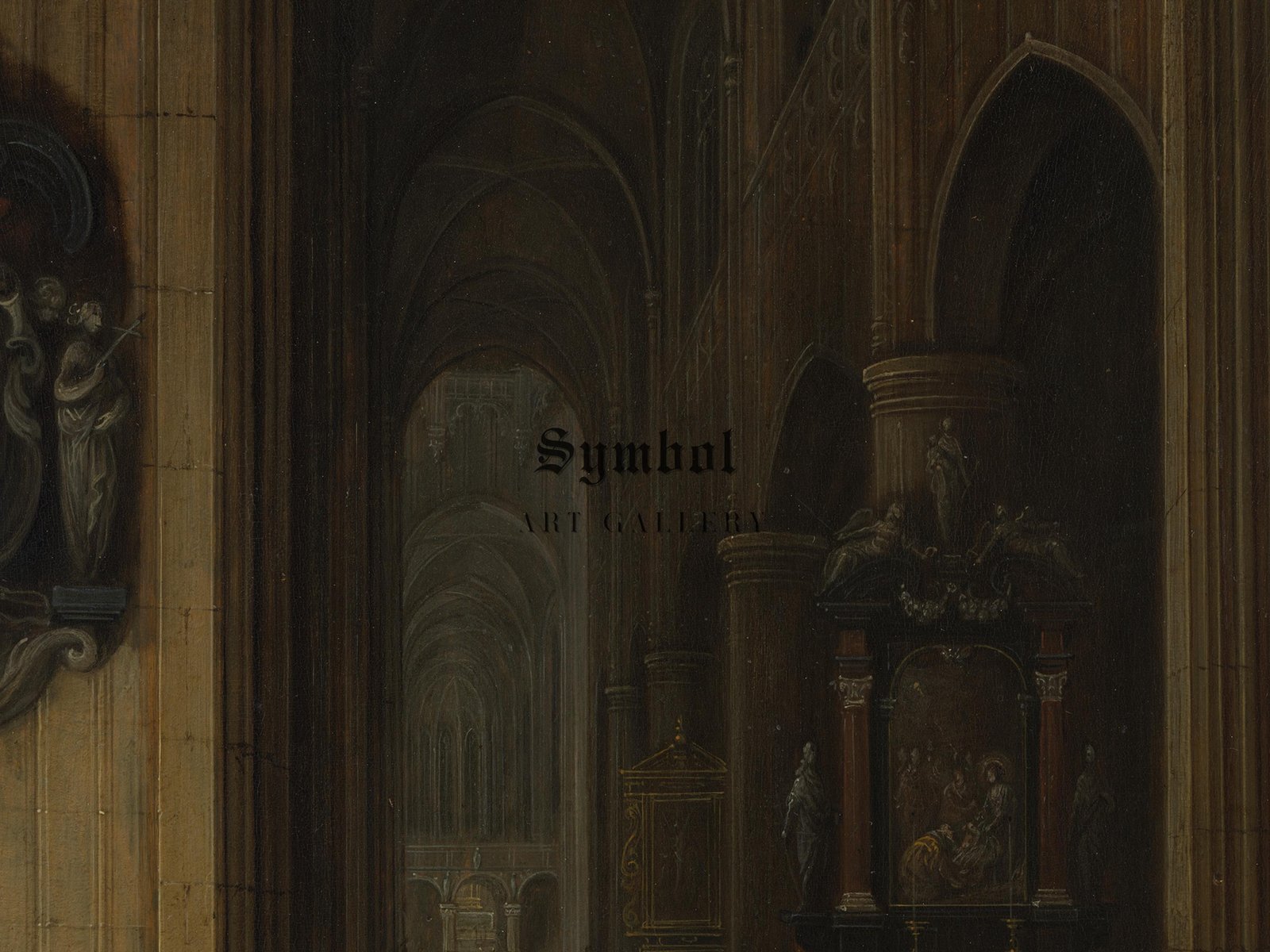 Interior of a Gothic Church at Night by Pieter Neeffs the Younger and Frans Francken III, 1660, Baroque and Chiaroscuro, fine art print