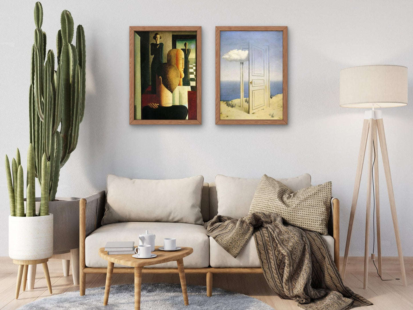 Interior with Four Figures Roman by Oskar Schlemmer, 1925, Cubism and Abstract Art, fine art print