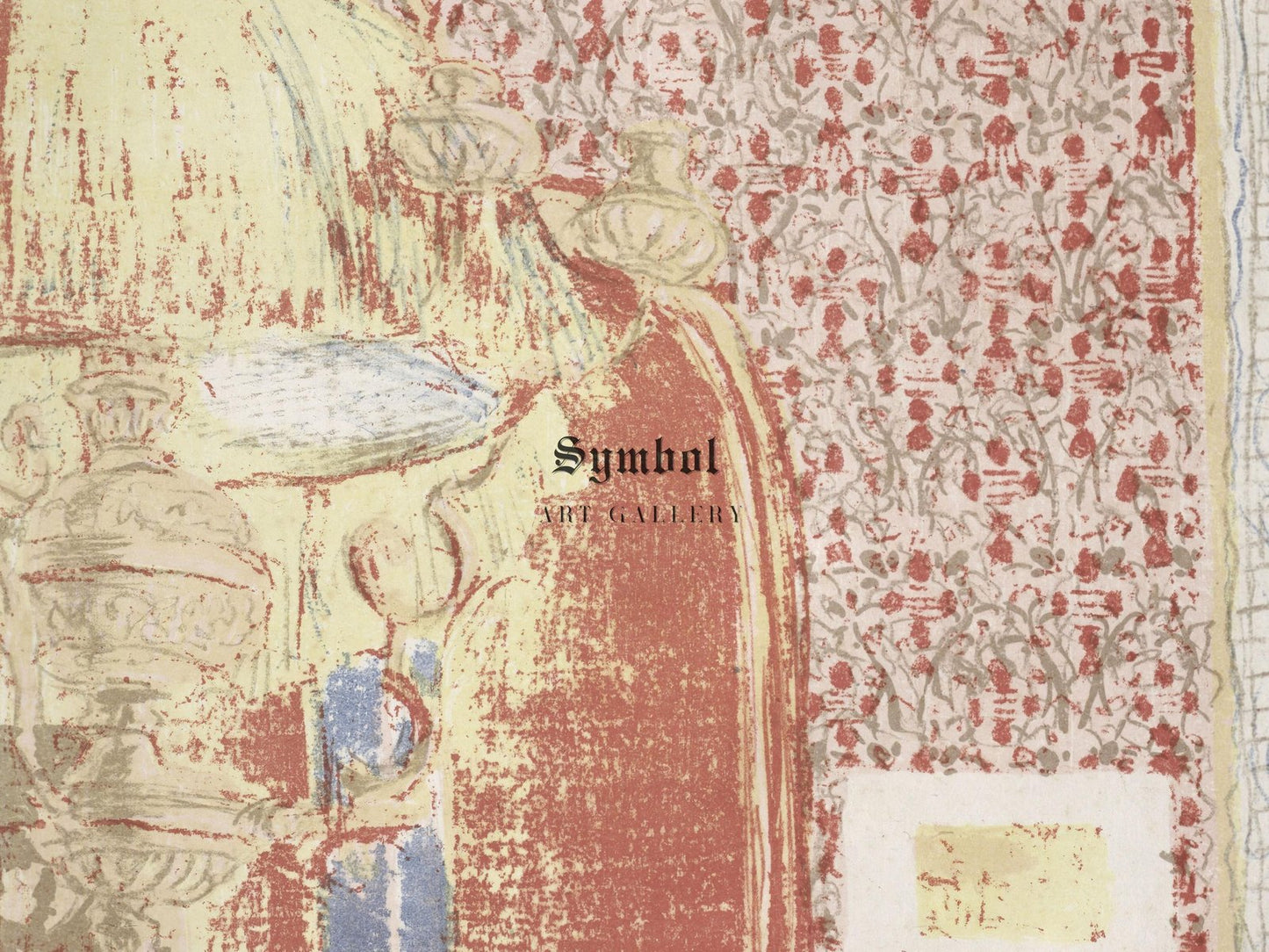 Interior with Pink Wallpaper II by Édouard Vuillard, 1899, Art Nouveau, fine art print