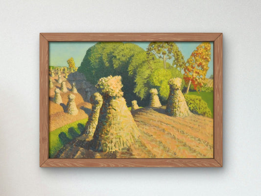 Iowa Cornfield by Grant Wood, 1941, Art Deco and American Modernism, fine art print