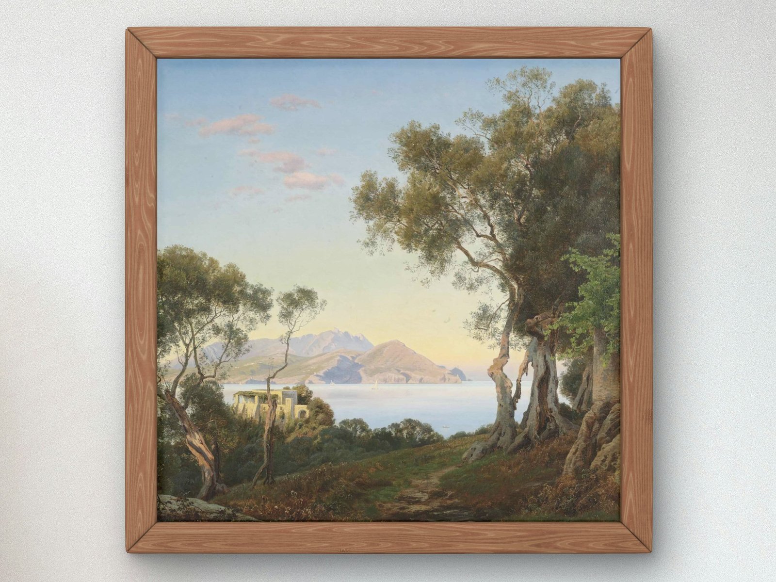 Italian Landscape by Janus la Cour, 1879, Realism and Naturalism, fine art print