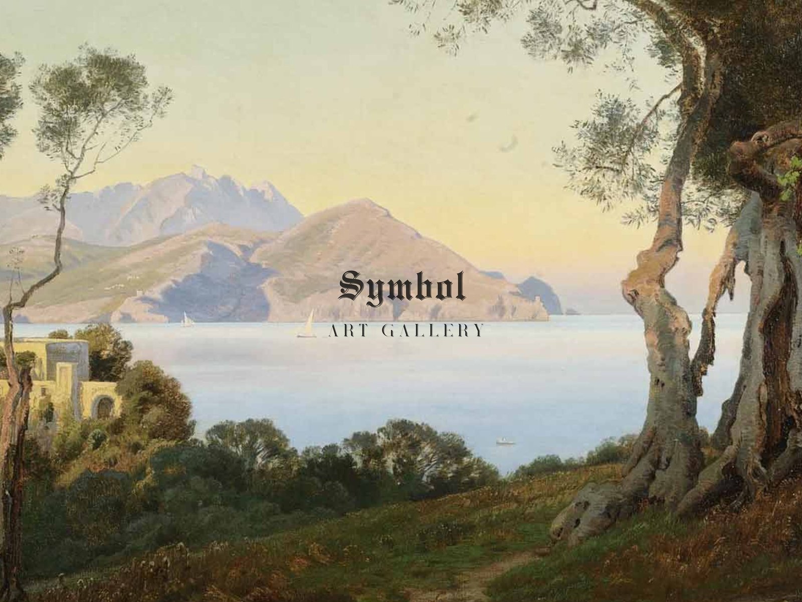 Italian Landscape by Janus la Cour, 1879, Realism and Naturalism, fine art print