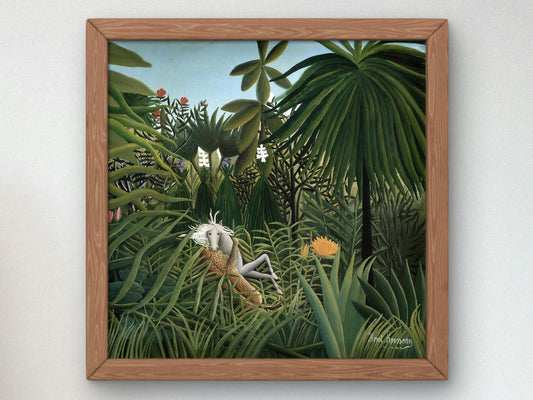 Jaguar Attacking a Horse by Henri Rousseau, 1910, Orientalism and Exoticism, fine art print