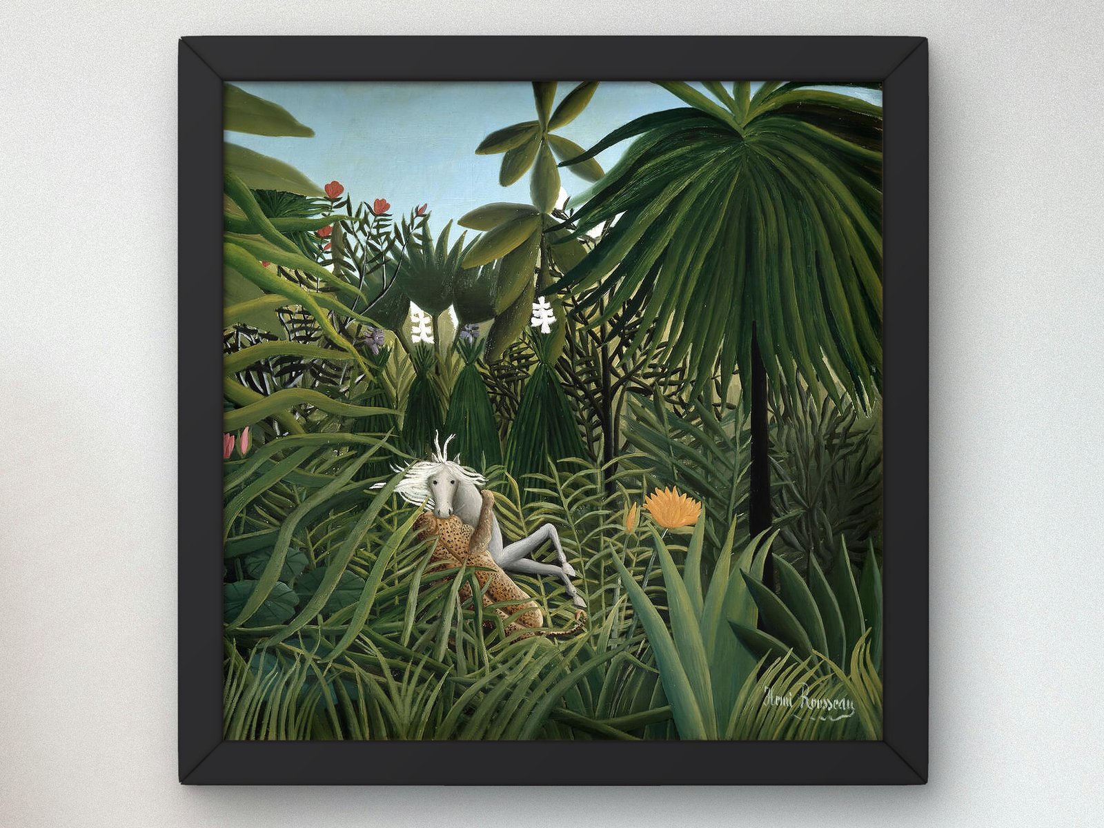 Jaguar Attacking a Horse by Henri Rousseau, 1910, Orientalism and Exoticism, fine art print