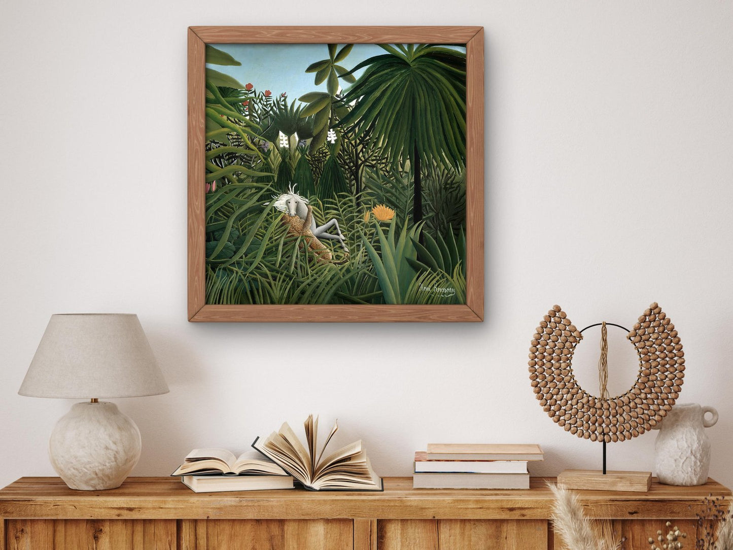 Jaguar Attacking a Horse by Henri Rousseau, 1910, Orientalism and Exoticism, fine art print