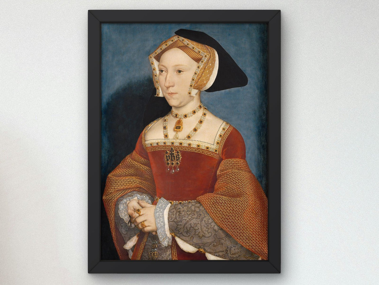 Jane Seymour Queen of England by Hans Holbein the Younger, 1536, Renaissance, fine art print