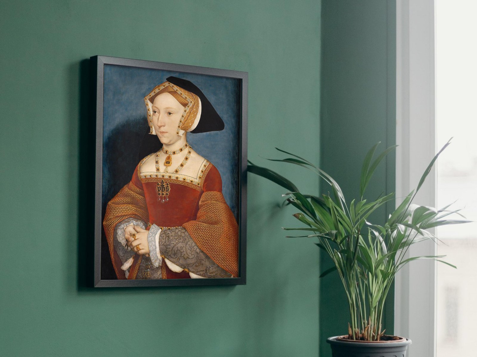 Jane Seymour Queen of England by Hans Holbein the Younger, 1536, Renaissance, fine art print