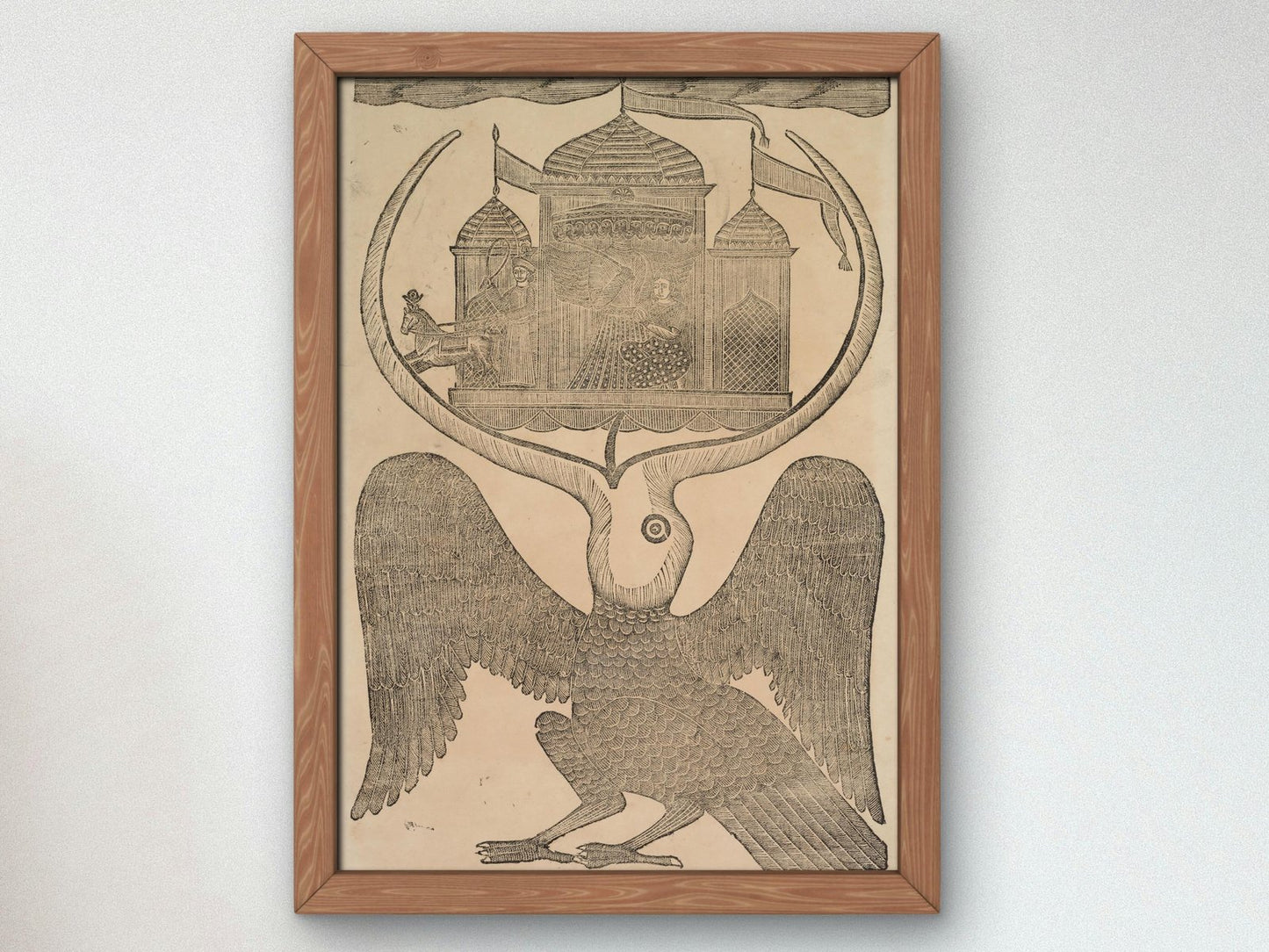 Jatayu hinders Ravana's chariot by Gobinda Chandra Roy, Mythology and Allegory, fine art print