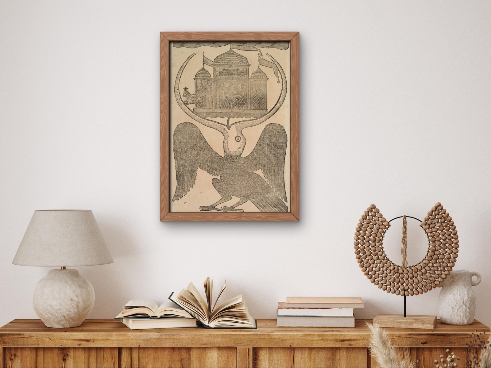 Jatayu hinders Ravana's chariot by Gobinda Chandra Roy, Mythology and Allegory, fine art print