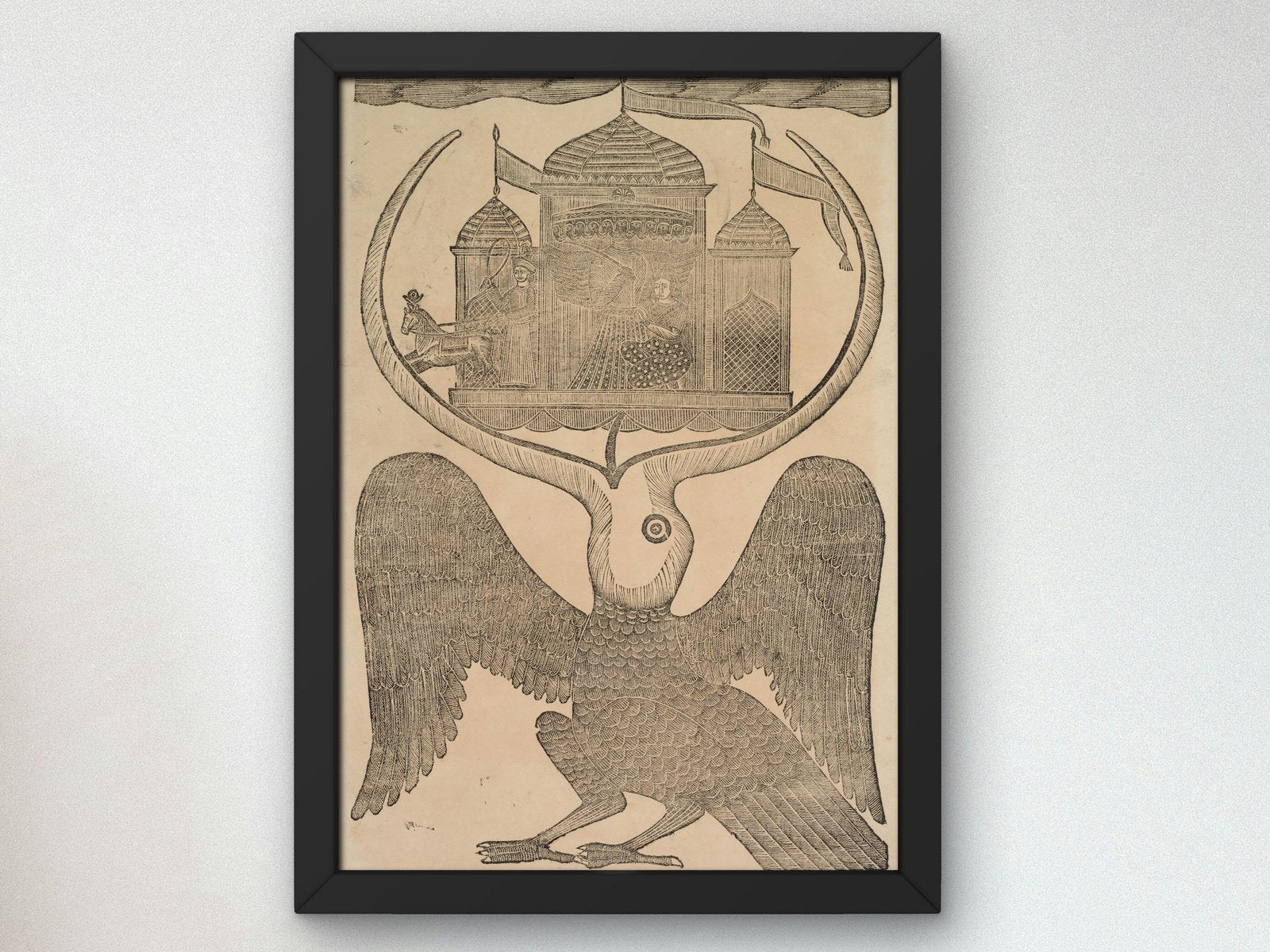 Jatayu hinders Ravana's chariot by Gobinda Chandra Roy, Mythology and Allegory, fine art print