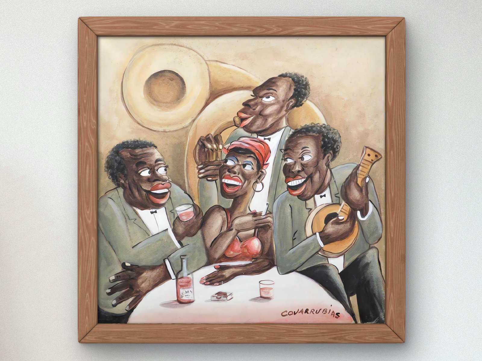 Jazz Scene by Miguel Covarrubias, 1947, Art Deco and American Modernism, fine art print