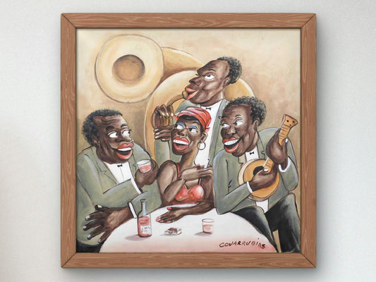 Jazz Scene by Miguel Covarrubias, 1947, Art Deco and American Modernism, fine art print