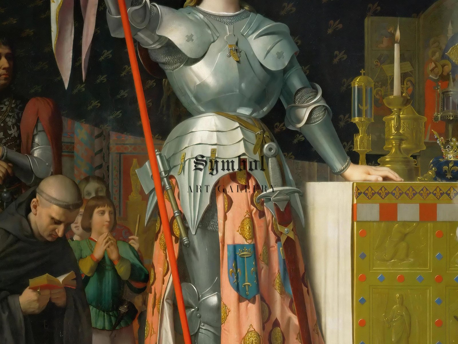 Joan of Arc at the Coronation of Charles VII by Jean-Auguste-Dominique Ingres, 1854, Rococo and Neoclassicism, fine art print