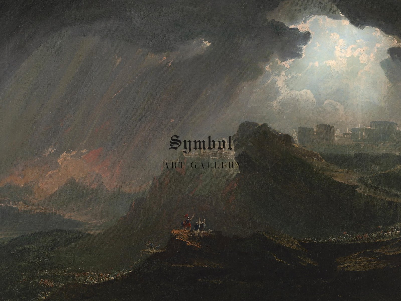 Joshua Commanding the Sun to Stand Still upon Gibeon by John Martin, 1816, Romanticism and Classical Landscapes, fine art print