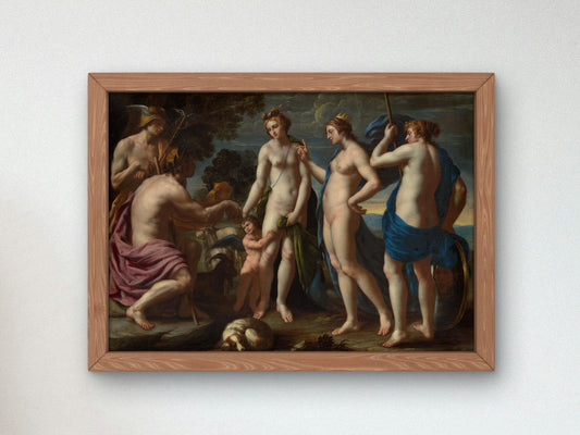 Judgment of Paris by Alessandro Turchi, 1640, Baroque and Chiaroscuro, fine art print
