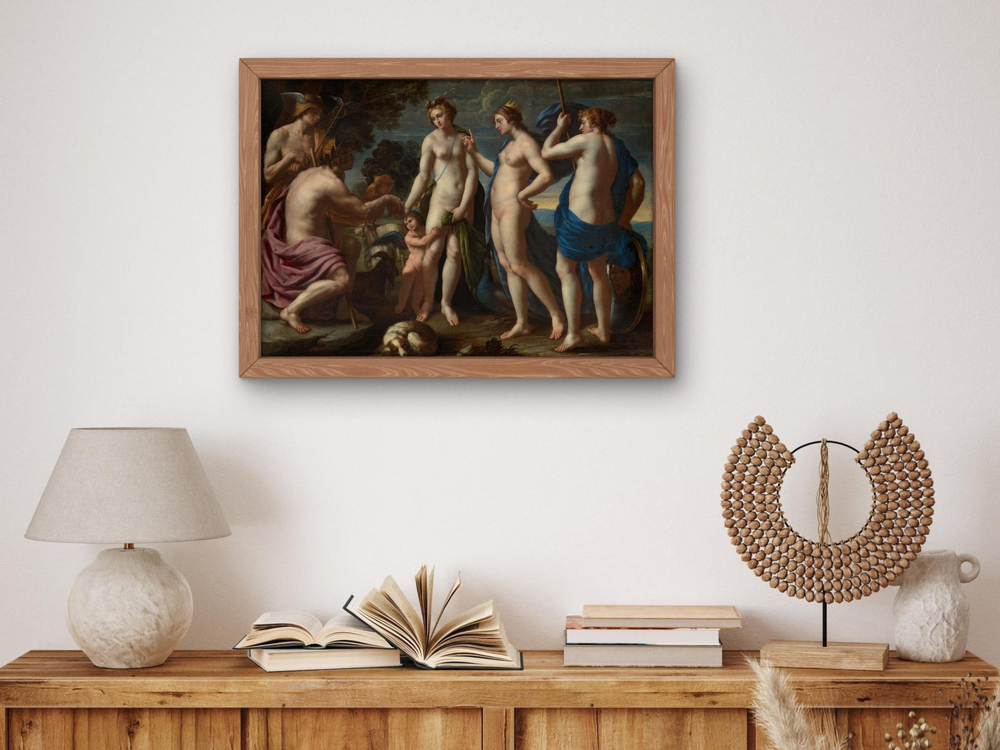 Judgment of Paris by Alessandro Turchi, 1640, Baroque and Chiaroscuro, fine art print