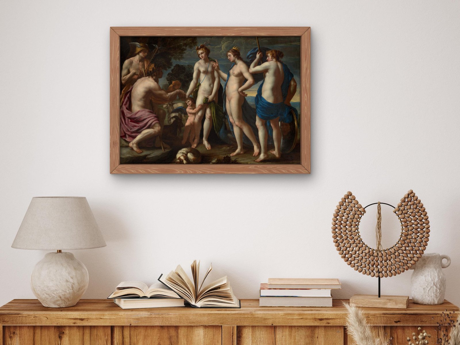 Judgment of Paris by Alessandro Turchi, 1640, Baroque and Chiaroscuro, fine art print