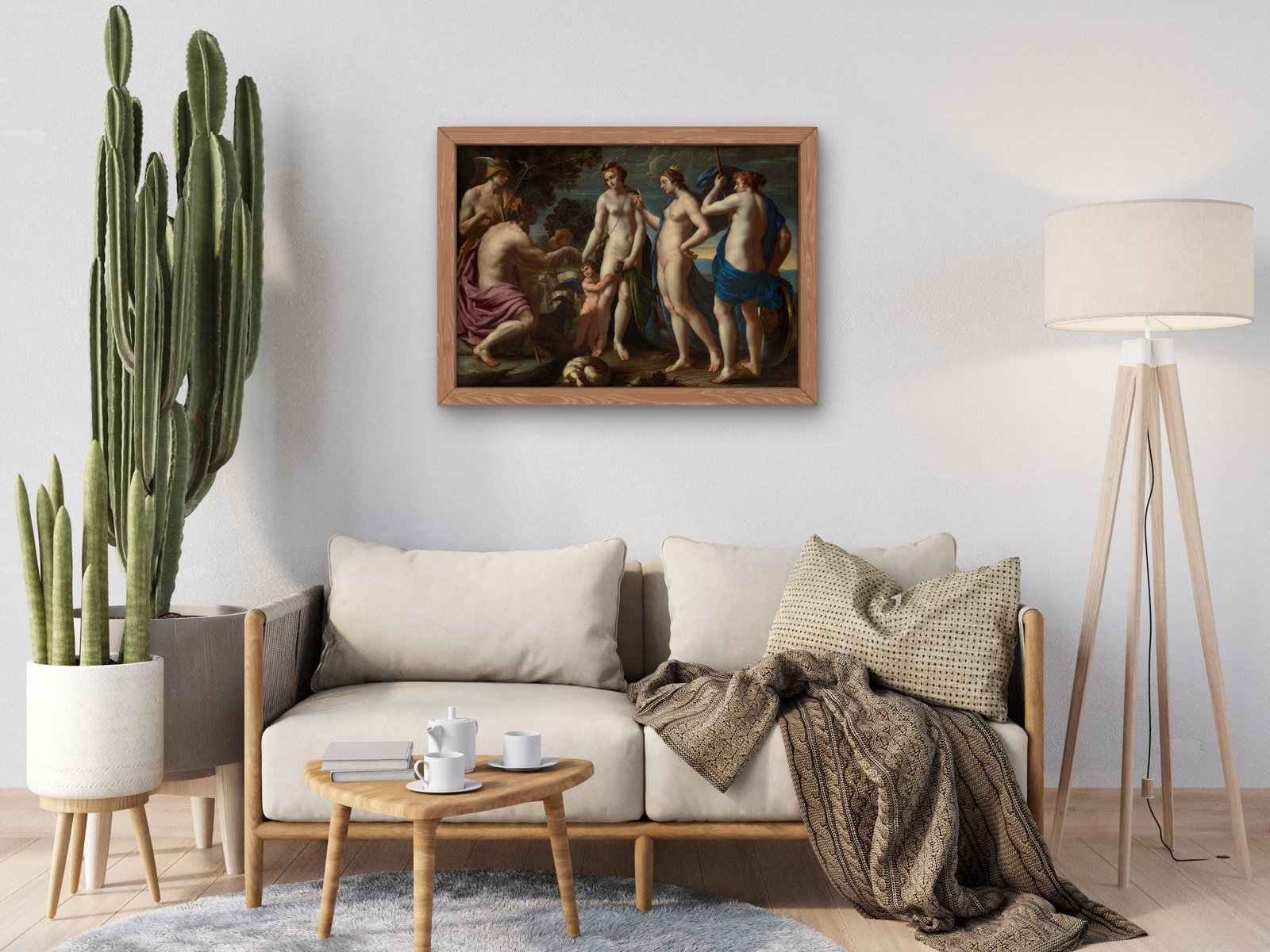 Judgment of Paris by Alessandro Turchi, 1640, Baroque and Chiaroscuro, fine art print
