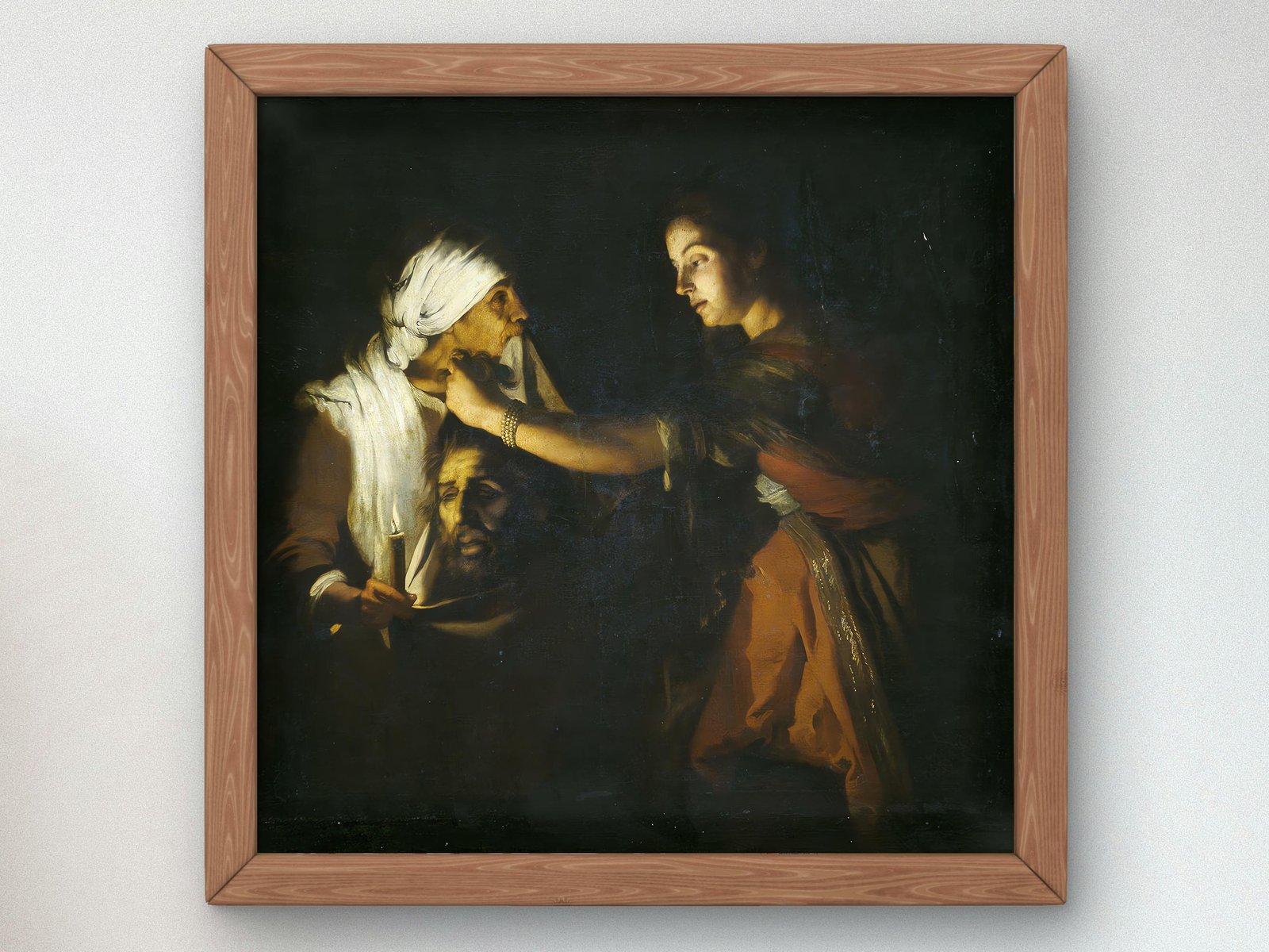 Judith with the Head of Holofernes by Adam de Coster, 1620, Baroque and Chiaroscuro, fine art print