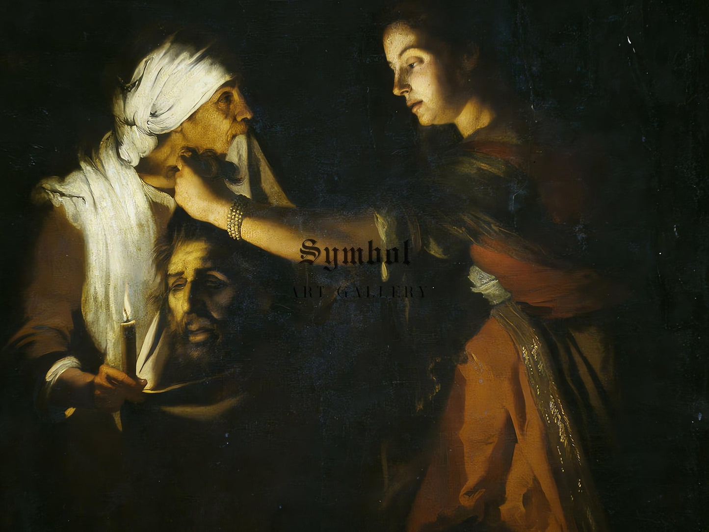 Judith with the Head of Holofernes by Adam de Coster, 1620, Baroque and Chiaroscuro, fine art print
