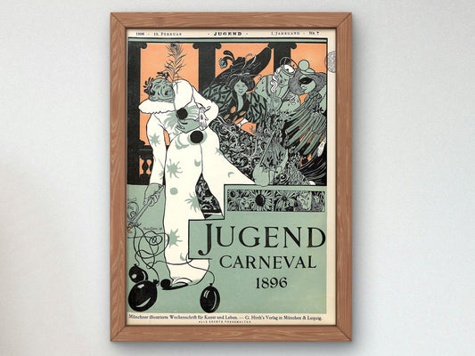 Jugend magazine cover, 1896, Art Nouveau and Belle Époque, fine art print
